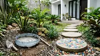Cara Membuat Cetakan Batu Pijakan Taman dari Galon Bekas, Kreasi Unik Percantik Halaman