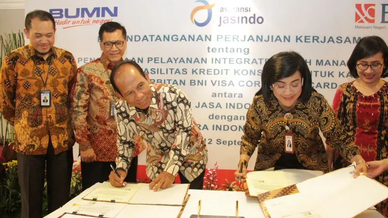 PT Bank Negara Indonesia (Persero) Tbk atau BNI memperluas bisnis di industri asuransi dengan menggandeng PT Asuransi Jasa Indonesia (Persero) atau Jasindo. Dok BNI