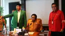 Partai-partai pendukung pasangan Basuki Tjahaja Purnama (Ahok) dan Djarot Saiful Hidayat jelang menggelar pertemuan di Jakarta, Selasa (7/3). Pertemuan dilakukan untuk konsolidasi persiapan putaran kedua pilgub DKI Jakarta. (Liputan6.com/Johan Tallo)
