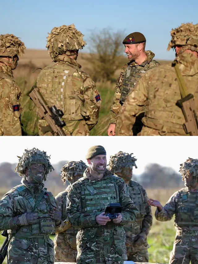 Potret Gagah Pangeran William Berbalut Seragam Militer dan Brewok Tebal