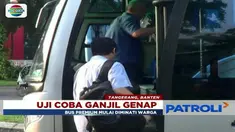 Hari kedua pelaksanaan uji coba ganjil genap Tol Tangerang, masyarakat mulai menggunakan bus premium.