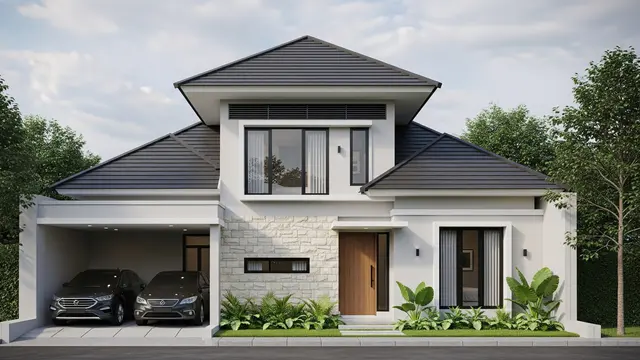 Model Atap Rumah Minimalis 2 Lantai Tampak Depan Model Atap Limas