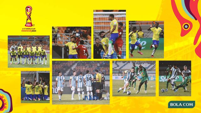 Kolase - Timnas Brasil U-17 dan Argentina U-17