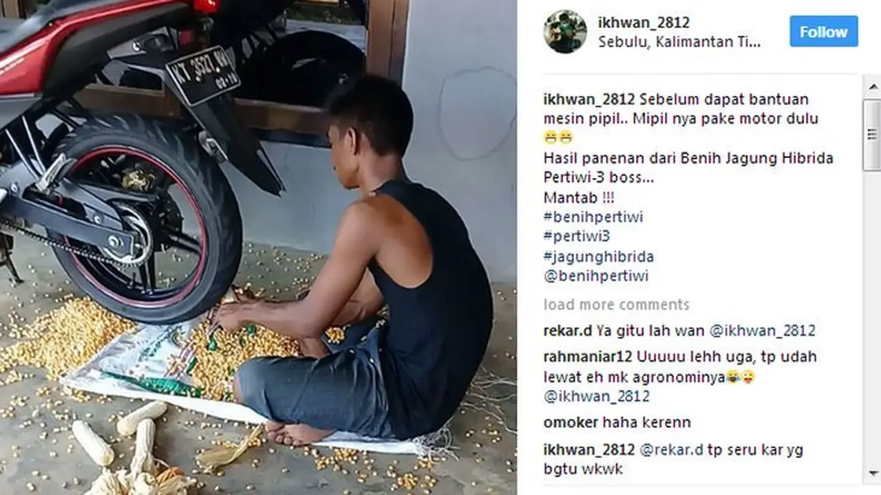 Petani dan Yamaha V-Ixion