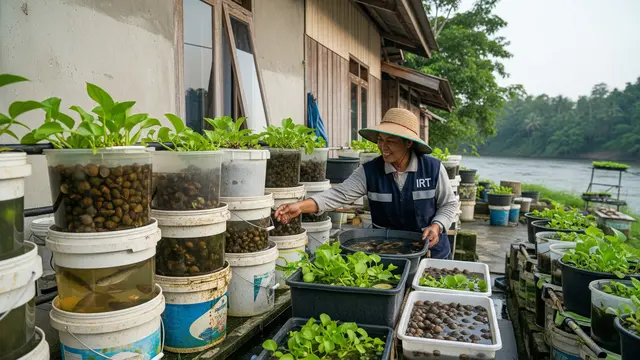 Budikdamber Ikan dan Keong