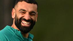 Mohamed Salah juga mengunggah video perpisahan dengan Liverpool di akun sosial media pribadinya pada Selasa (24/03/2026) waktu setempat. (AFP/Oli Scarff)