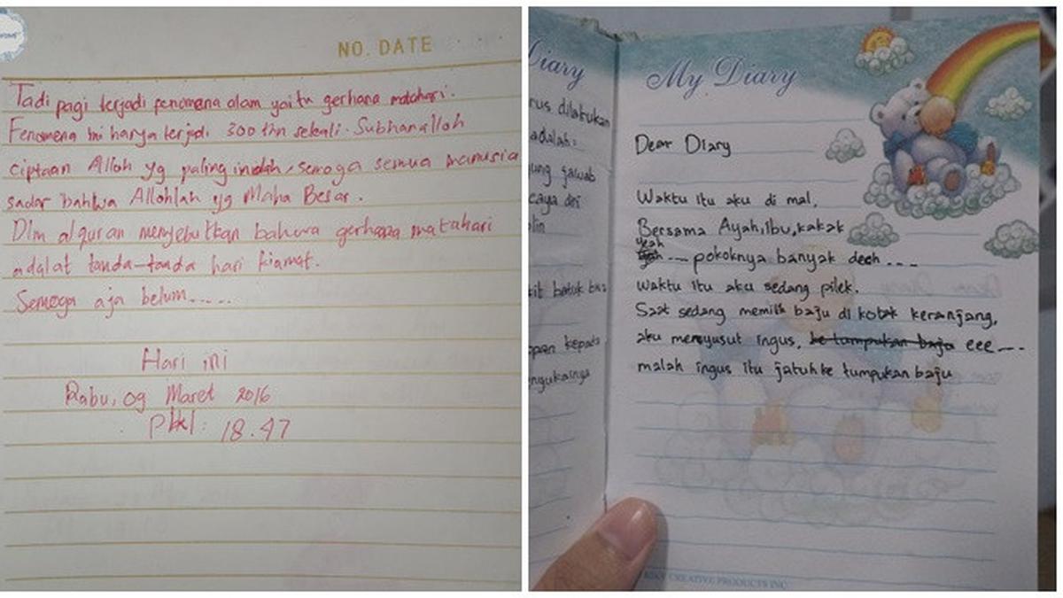 6 Potret Isi Diary Netizen ketika Kecil Ini Bikin Ngakak, Ceritakan ...