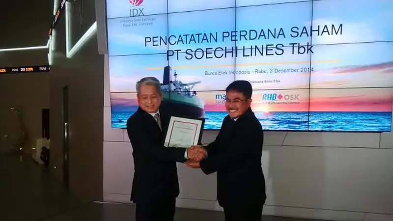 Soechi Lines Jadi Pendatang Baru di Pasar Modal RI