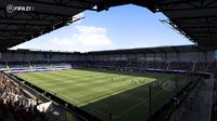 Salah satu stadion di Liga Jerman yang akan dihadirkan pada gim FIFA 21. (Dok. EA Sports/FIFA)