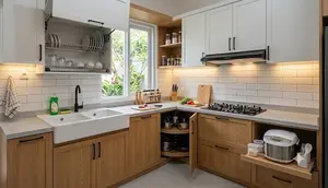 7 Model Kitchen Set dengan Rak Piring Tarik dan Tempat Rice Cooker, Dapur Lebih Terorganisir