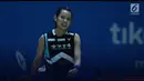 Tunggal putra China Taipei, Tai Tzu Ying saat melawan pebulu tangkis Skotlandia, Kirsty Gilmour pada 8 besar Indonesia Open 2018 di Istora GBK, Jakarta, Jumat (6/7). Tai Tzu Ying menang 21-16, 21-11. (Liputan6.com/Helmi Fithriansyah)