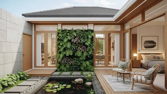 Gambar Rumah Minimalis Modern Kekinian dengan Sentuhan Alami/ Ilustrasi AI