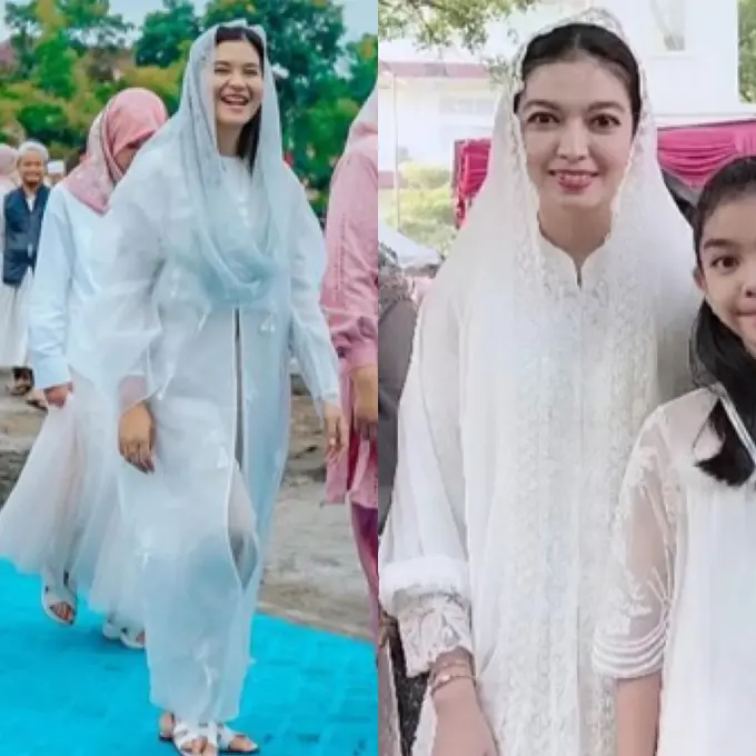 Adu Gaya Mewah Kahiyang Ayu dan Selvi Ananda Shalat Idul Adha