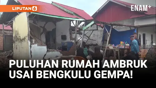 VIDEO: Rumah Warga Roboh usai Bengkulu Gempa