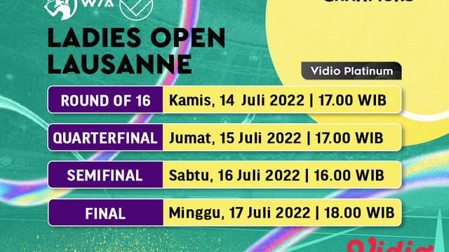Link Live Streaming WTA Ladies Open Lausanne 2022 di Vidio Pekan Ini
