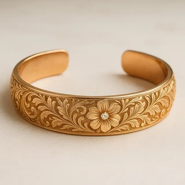 Gelang Emas Cuff yang Cocok untuk Anak Muda (Foto: ChatGPT)