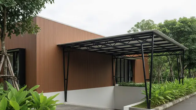 Desain Carport di Basement