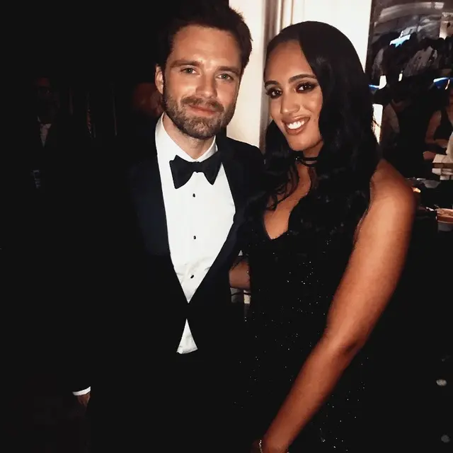 Simone Johnson dan Sebastian Stan di Golden Globes 2018 (Instagram/ simonegjohnson)