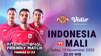 Saksikan Timnas Indonesia U-23 vs Mali U-23 eksklusif di Vidio. (dok. vidio.com)