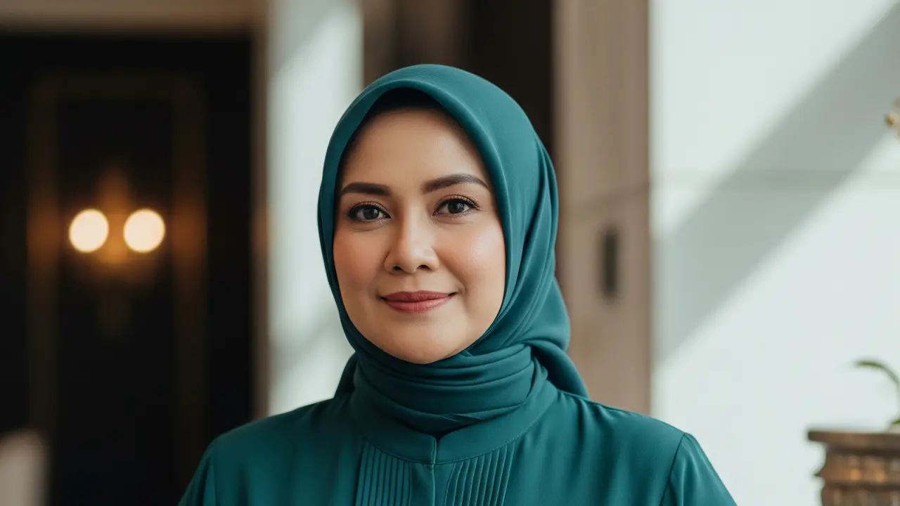 Model Gamis Elegan untuk Ibu Pejabat