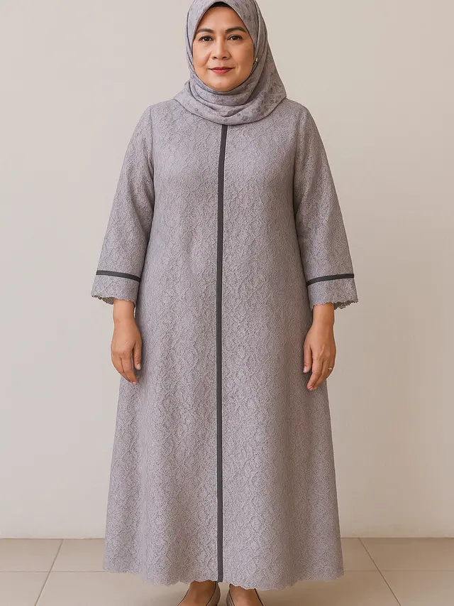 Model Gamis Brokat untuk Usia 40-an (Foto: ChatGPT)