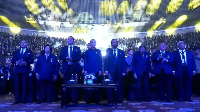 Presiden Jokowi menghadiri pembukaan Kongres Partai Nasdem di Jakarta Convention Center (JCC), Senayan, Jakarta, Minggu (25/8/2024).