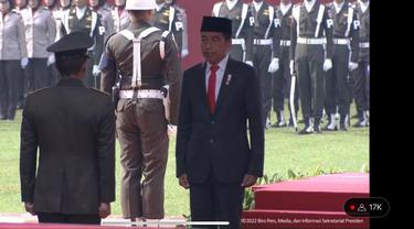 Presiden Joko Widodo (Jokowi) memimpin upacara peringatan Hari Kesaktian Pancasila yang dilaksanakan di Monumen Pancasila Sakti, Lubang Buaya, Jakarta Timur
