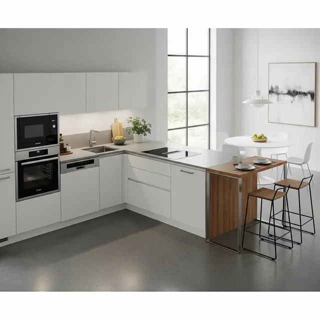 Desain Dapur Minimalis Modern dengan Kitchen Set Letter L