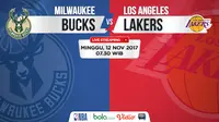 Jadwal NBA, Milwaukee Bucks Vs LA Lakers. (Bola.com/Dody Iryawan)
