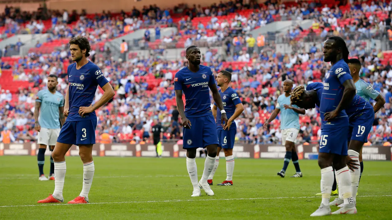 2 Gol Aguero Bawa Manchester City Tundukkan Chelsea di Community Shield