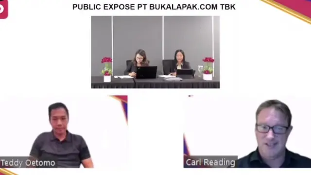 Paparan publik PT Bukalapak.com Tbk, Jumat, 13 Oktober 2023. (Foto: tangkapan layar/Elga N)
