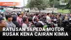 Cairan Kimia Tumpah, Puluhan Pengendara Luka-luka