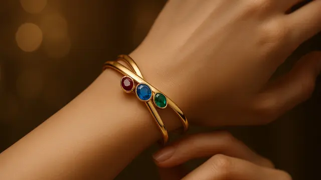 Model Gelang Emas Crossover Elegan