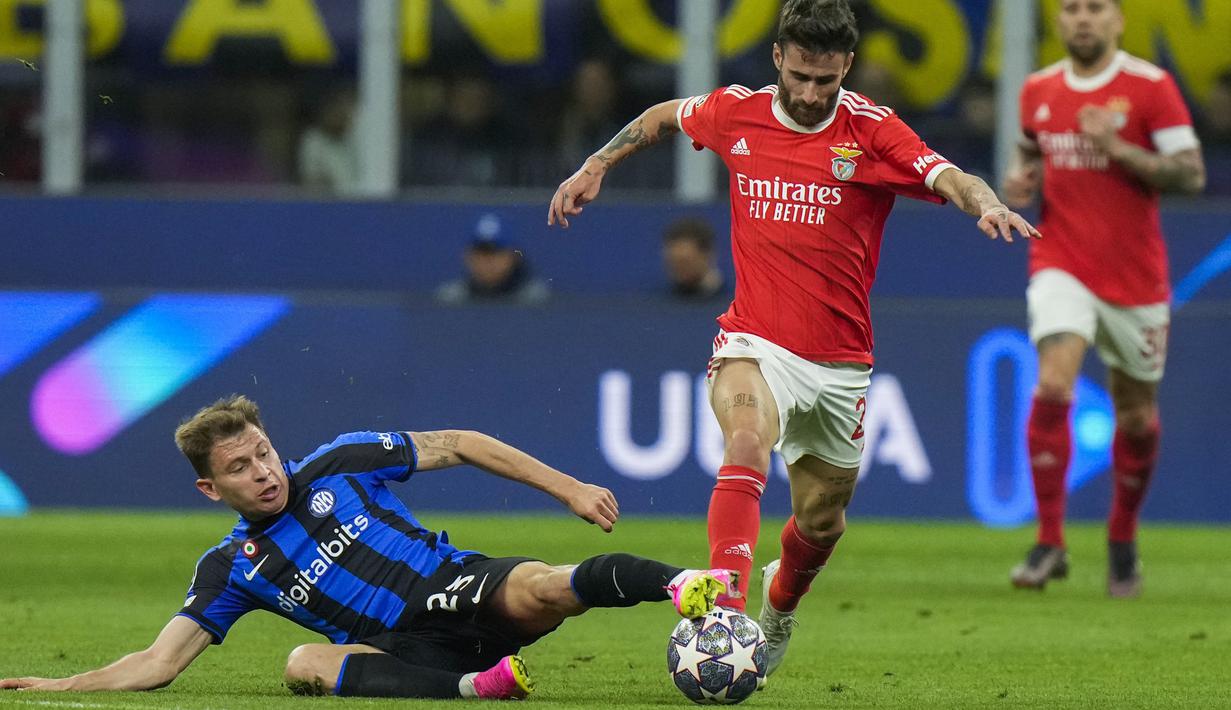 Hasil imbang itu sudah cukup bagi anak asuh Simone Inzaghi untuk melangkah ke babak semifinal. Pasalnya di leg pertama, Inter bisa menang dua gol tanpa balas sehingga mereka lolos dengan agregat 5-3. (AP Photo/Luca Bruno)