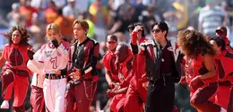 Melihat pesona menyala BTS gebrak panggung FIFA World Cup 2026 Halftime Show  (Photo by Lars Baron / GETTY IMAGES NORTH AMERICA / Getty Images via AFP)