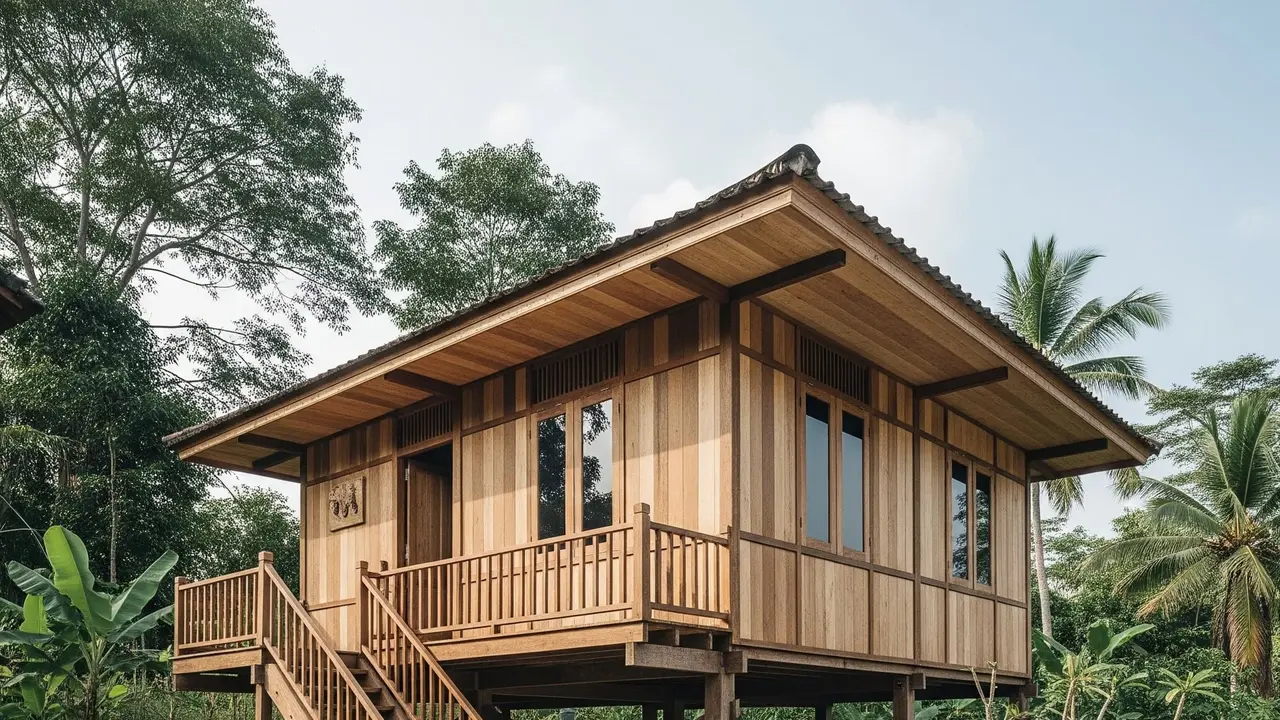 Gambar Rumah Sederhana Ukuran 6x9 di Kampung. Foto: Gemini