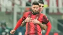 <p>Skor 3-1 untuk keunggulan AC Milan atas AS Roma bertahan hingga pertandingan berakhir. (AP Photo/Luca Bruno)</p>