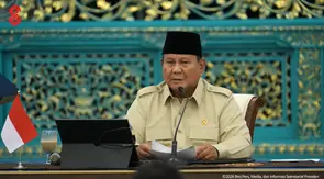 Presiden Prabowo Subianto dalam Pertemuan dengan Kadin Pusat dan Daerah, di Istana Kepresidenan, Jakarta, Jumat (31/7/2026). (Liputan6.com/Arief)