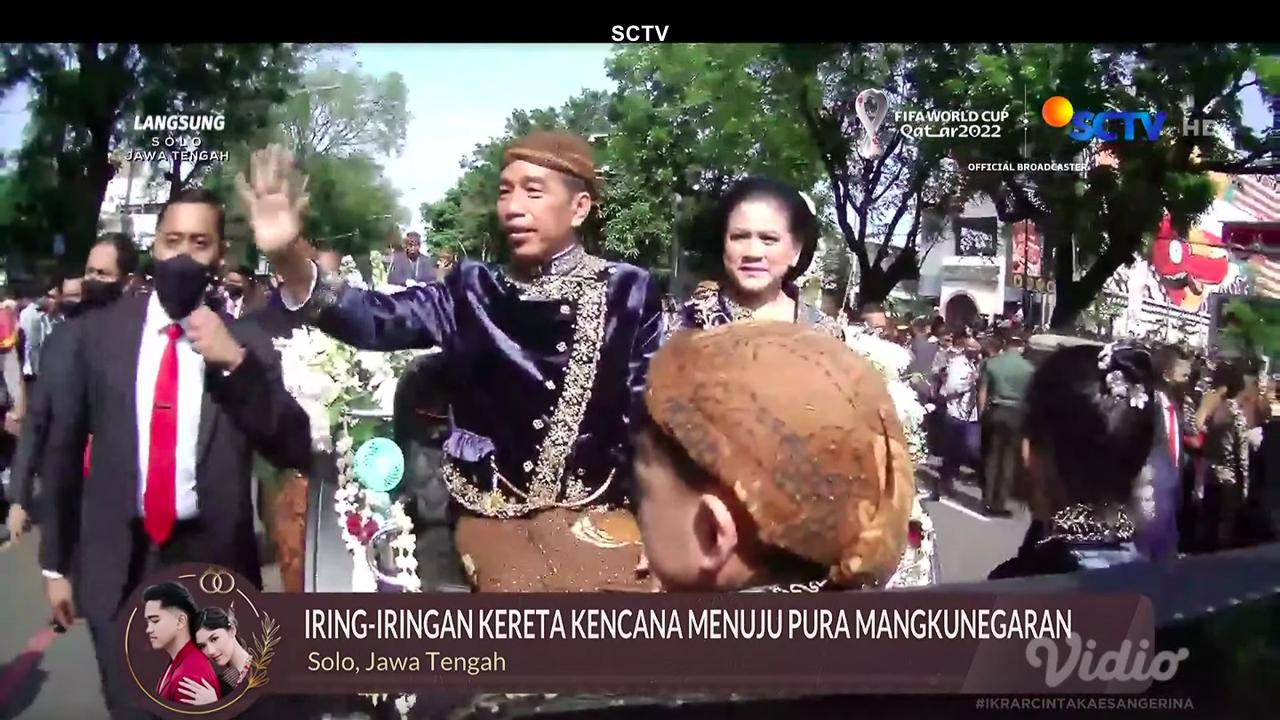 Sepuluh Kereta Kencana Iringi Kaesang Pangarep-Erina Gudono Hingga Jokowi-Iriana dari Loji Gandrung ke Pura Mangkunegaran