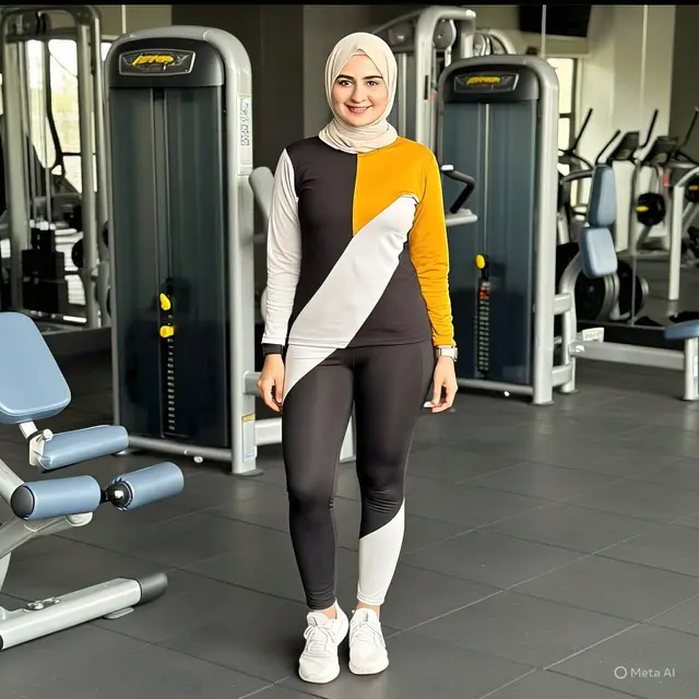 Legging Dua Warna dan Atasan Polos