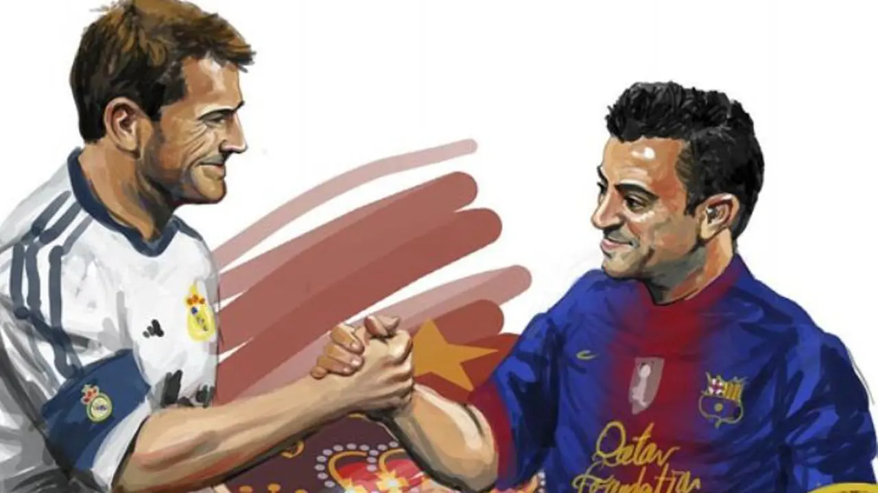 Iker Casillas dan Xavi Hernandez (Liputan6.com)