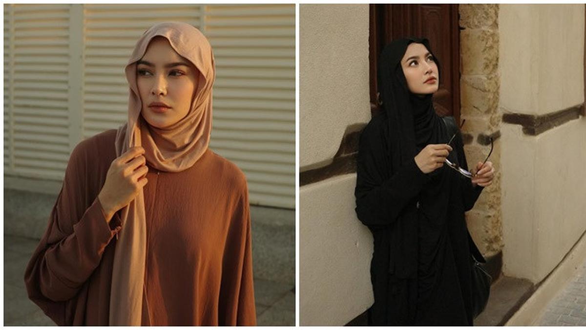 6 Potret Mahalini Pakai Hijab Meleyot di Tanah Suci, Sule Puji Penampilan Menantu