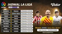 Pertandingan lengkap La Liga Spanyol pekan ke-13 dapat disaksikan melalui platform streaming Vidio. (Dok. Vidio)