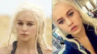 Pemeran pengganti Emilia Clarke di serial Game of Thrones ini tak kalah cantik dari sang bintang utama.