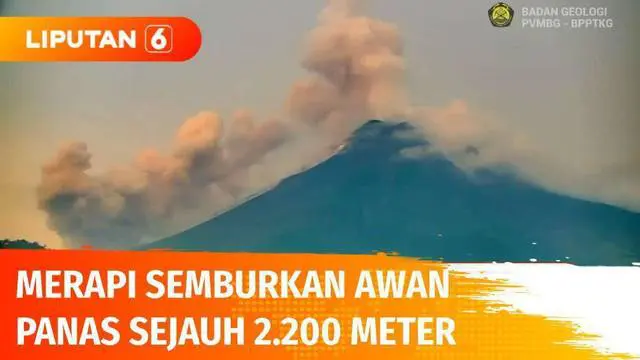 Aktivitas vulkanik Gunung Merapi meningkat, guguran awan panas terpantau dari CCTV di titik pos pengamatan BPPTKG Yogyakarta. Warga diimbau untuk tidak beraktivitas dalam radius 5 kilometer dari puncak dan waspada potensi ancaman guguran awan panas m...
