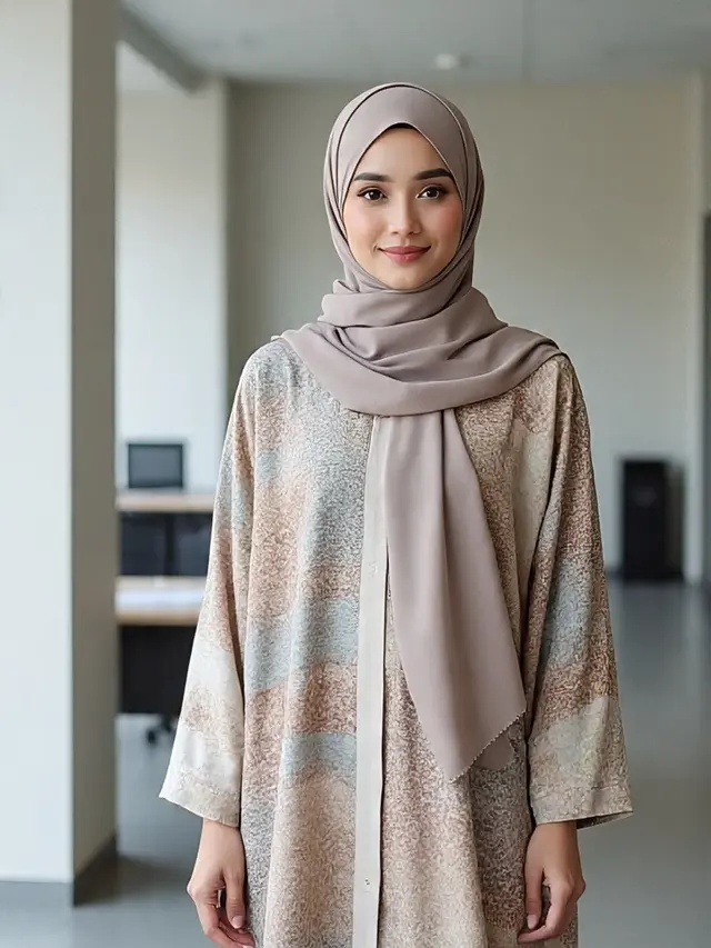 Tunik Batik Modern untuk Muslimah