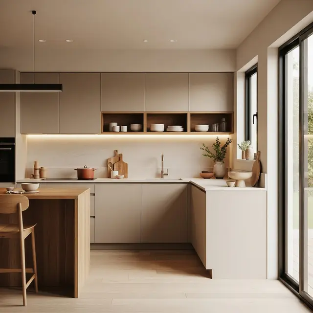 Desain Dapur Minimalis Modern dengan Kitchen Set Letter L
