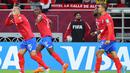 Joel Campbell mencetak satu-satunya gol Kosta Rika ke gawang Selandia Baru hanya tiga menit setelah kick off. (AFP/Karim Jaafar)