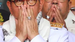 Keduanya dilantik bersama ratusan kepala daerah lainnya oleh Presiden Prabowo Subianto di Istana Kenegaraan pada Kamis (20/2/2025). (Liputan6.com/Herman Zakharia)
