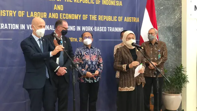 Kementerian Ketenagakerjaan RI bersama Kementerian Federal Tenaga Kerja dan Ekonomi Republik Austria, menandatangani kerja sama pelatihan vokasi pada pelatihan berbasis kerja.
